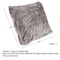 Hastings Home Hastings Home 22-Inch Square Faux Fur Pillow, Gray 192578BEK - alternate 2